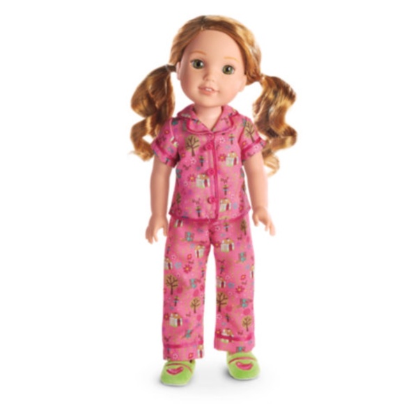 American Girl Wellie Wishers Enchanted Garden PJs Pajamas and Slippers - Picture 5 of 5